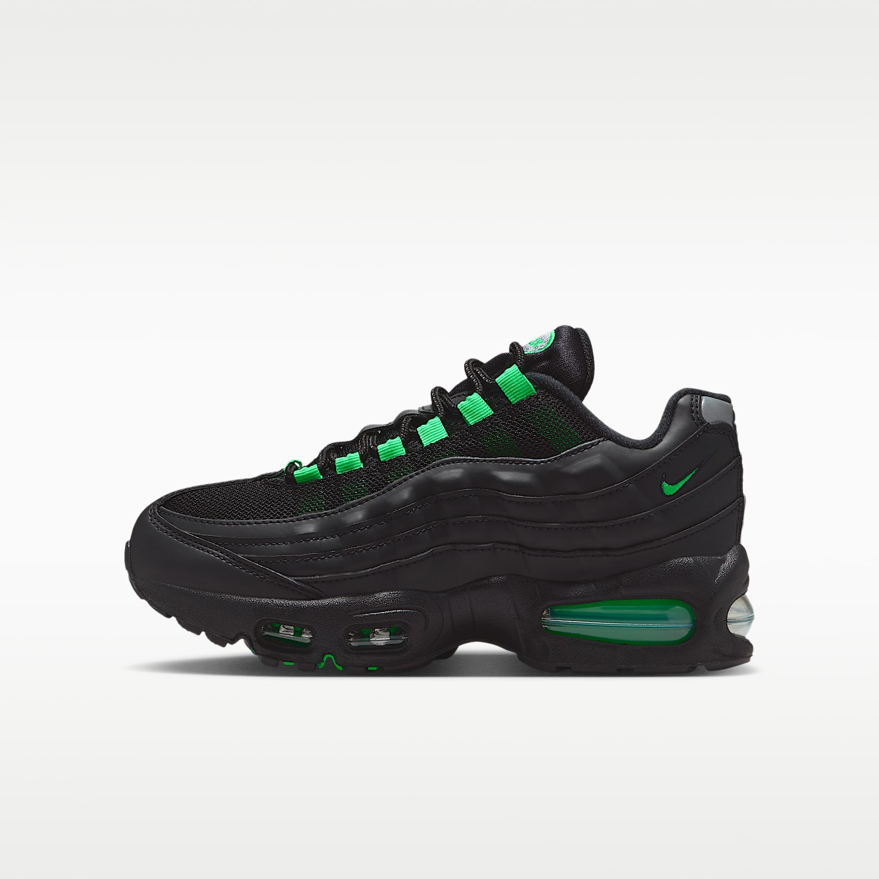 Nike Air Max 95 ブラック/グリーン Nike Air Max 95 Big Bubble Big Kids' Shoes. Nike.com